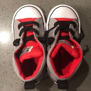 Red and Gray Converse
